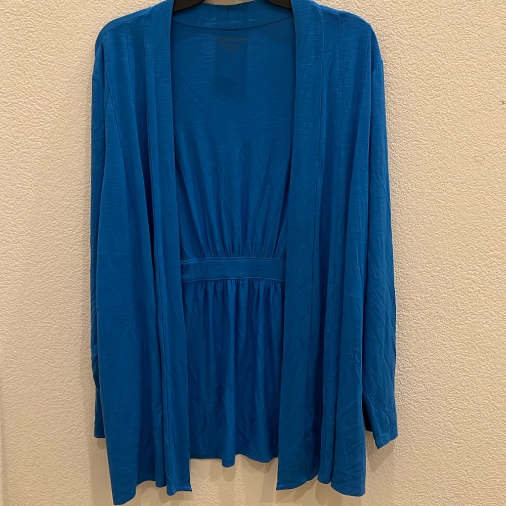 COLDWATER CREEK OPEN LIGHT BLUE CARDIGAN 1x (18)